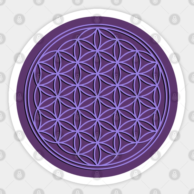 Sacred Geometry - Flower Of Life - Symbol 2 Sticker by EDDArt